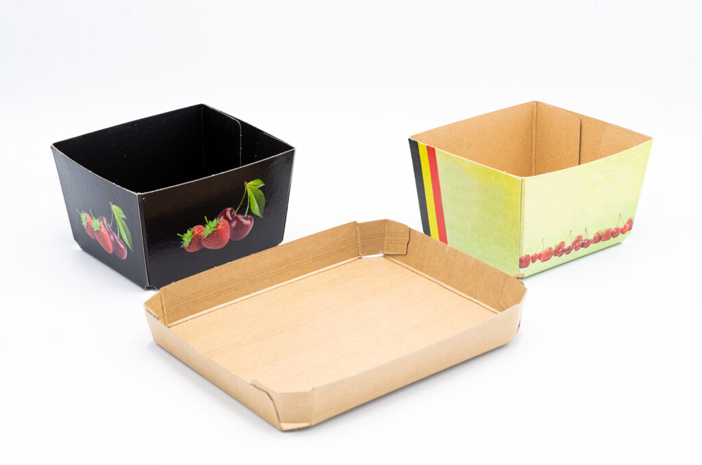 Solidus solid board punnets for diverse (soft) fruits and vegetables