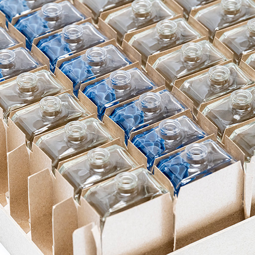 Vakverdelingen van massief karton voor parfumflesjes • Solidus