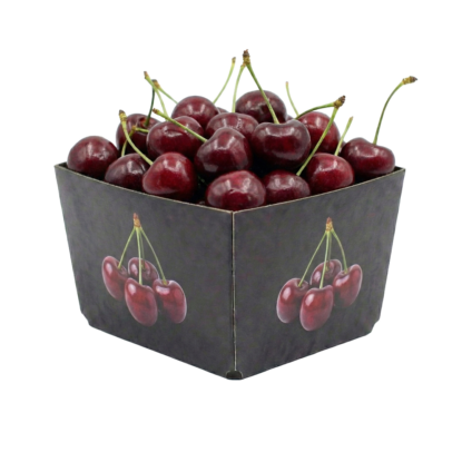 Vezelgebaseerde kersen punnet met bescherming en premium presentatie